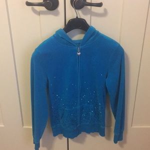 Justice Blue velvet justice sweatshirt size 12